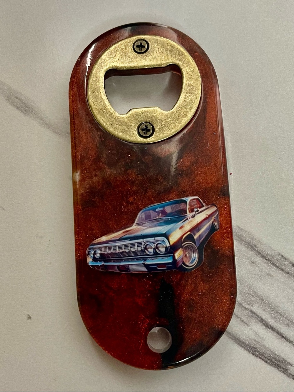 Custom Resin 1964 Chevy Impala Bottle Opener Handmade Lowrider Gift